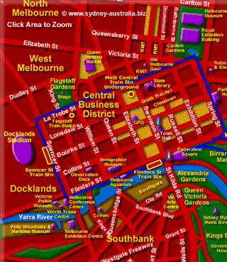 Map of Melbourne Central North West