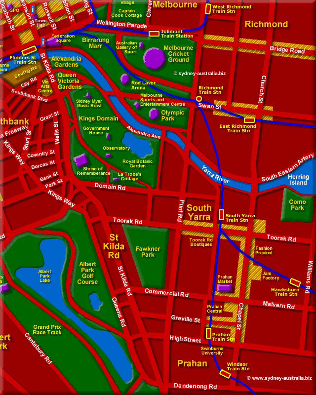 Map of Melbourne - Click to