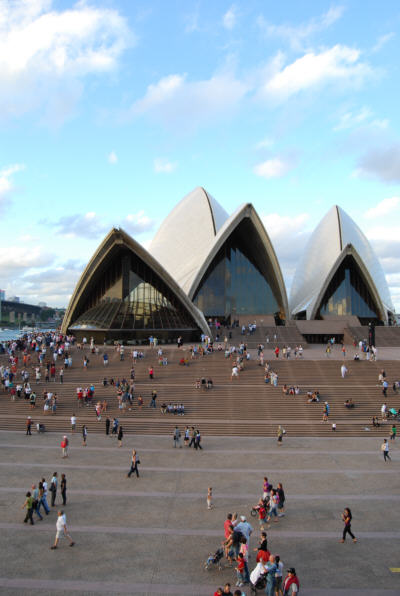 The SOH - people enjoying the atmosphere of Sydney Harbour and the Opera House