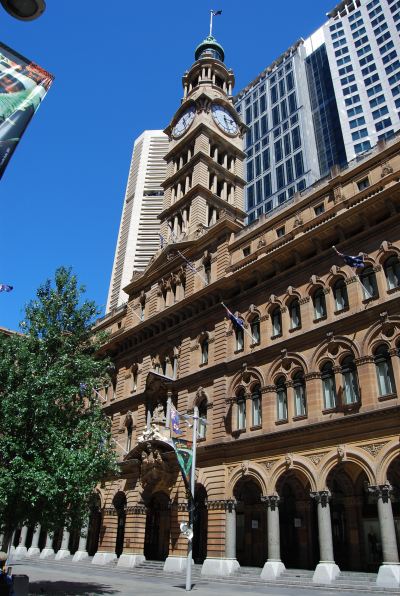 The Sydney GPO (General Post Office) now the site of the luxury Westin Hotel. Click for Hotel Map