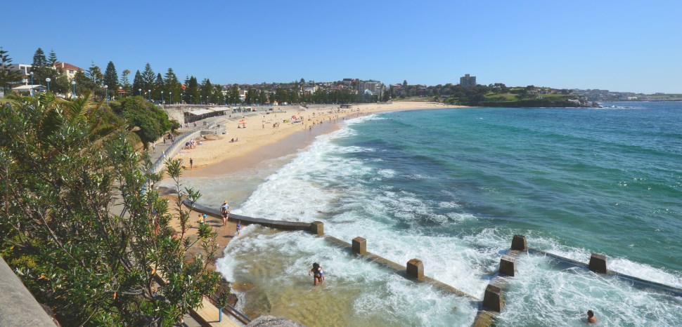 Wide Angle View of Coogee Beach.
