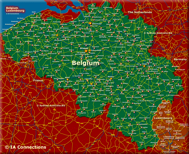 Click for the Larger Belgium Map