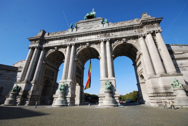 The Triumphal Arch at the Parc du Cinquantenaire, Brussels. Built in 1880 to Celebrate 50 years of Belgium Independence