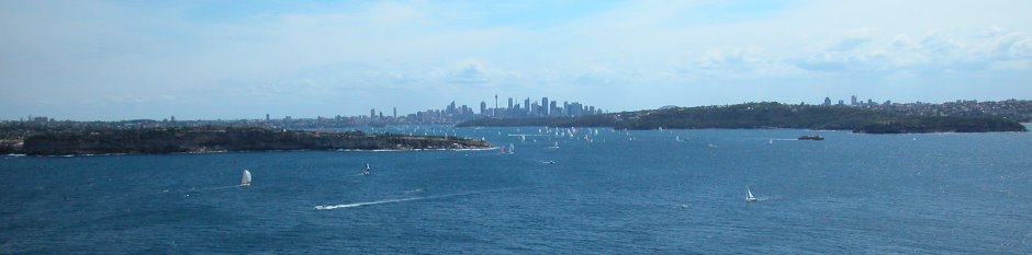 City of Sydney as seen from North Head (Manly) over the Harbour.