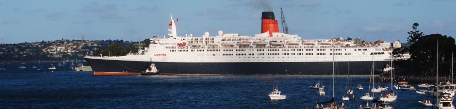 Queen Mary dwarfing all about Her.