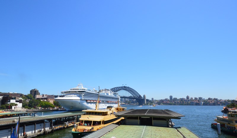 Trains, Taxis, Buses, Ferries and Cruise ships all converge on Circular Quay in Sydney.