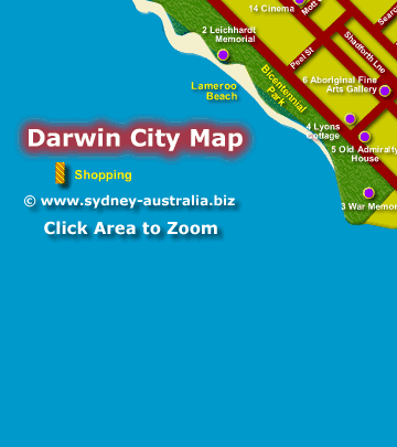 South West Map of Darwin - Click to Zoom