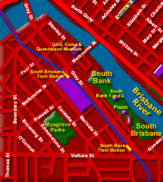 Map of Brisbane Central South West - Click to Zoom