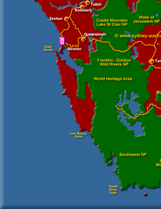 South West Tasmania Map
