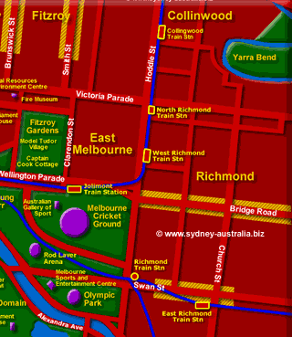 Map of Melbourne North East