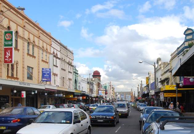 Newtown’s ever busy King Street with many great Places to Eat