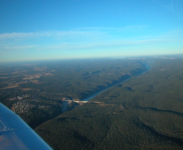Warragamba Dam from the Air.