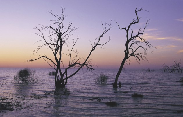 Sunset at Menindee Lakes, Outback NSW.