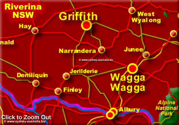 Map of the Riverina Region, NSW