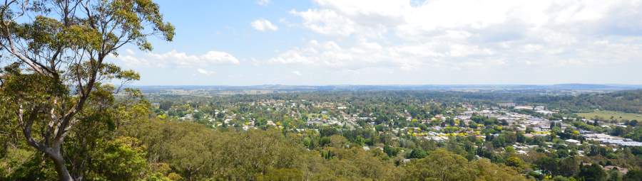 Looking towards Bowral and beyond from the Mt. Gibraltar Reserve
