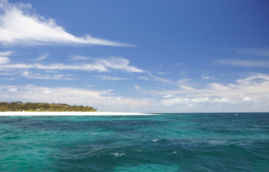 Pristine Crystal White Sandy Beach on Wilson Island. Photo:Maxime Coquard Tourism Australia