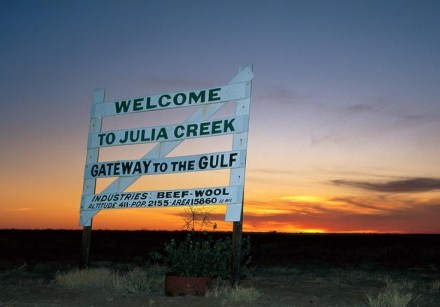 Julia Creek Sign, Julia - Image Tourism Queensland