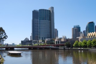 The Crown Complex alongside the Yarra.