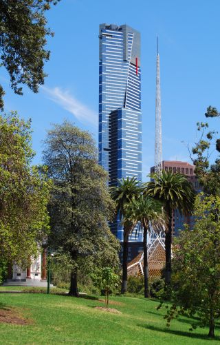 Eureka Tower as seen from the Yarra River