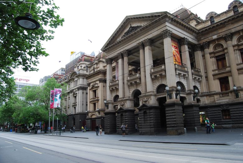 Melbourne Town Hall, on Swanston Street in the CBD.