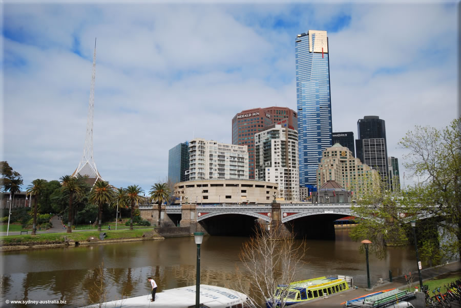 View of Melbourne’s Southbank on the other side of the Yarra River