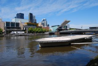 Across the Yarra River on the Melbourne CBD side