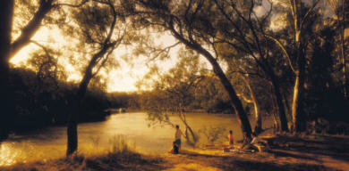 Family Picnic on the Murray River