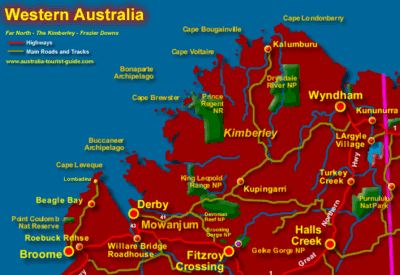 Kimberley Map - North WA